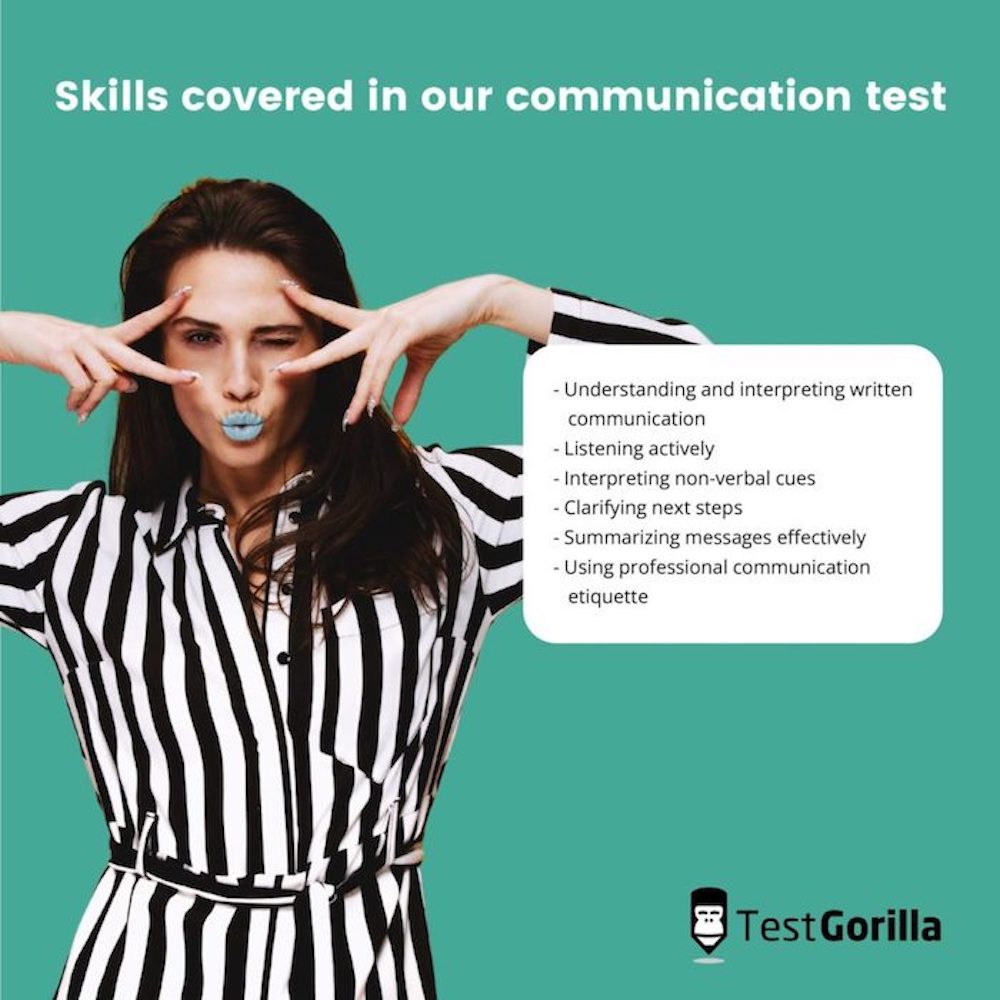 skills covered in communication test
