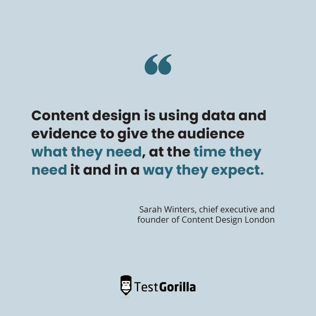 Quote by Sarah Winters (chief digital executive and founder of Content Design London)