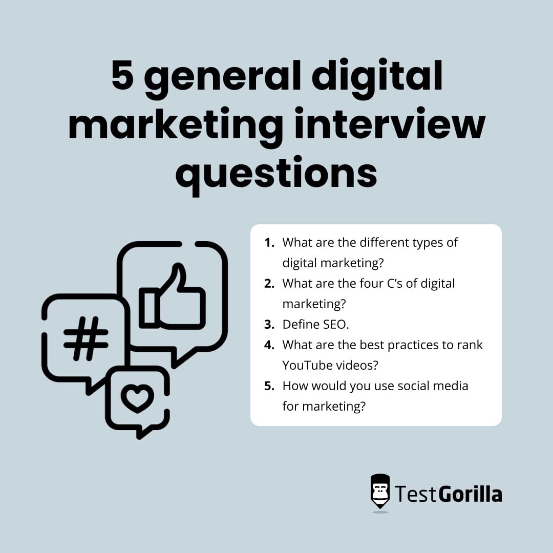 5 general digital marketing interview questions