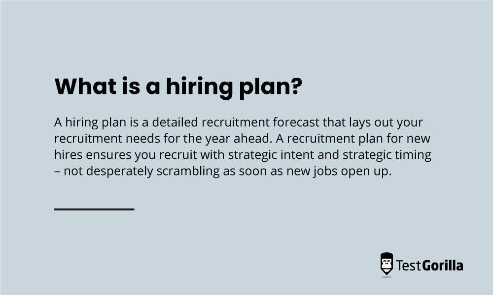 What is a hiring plan graphic