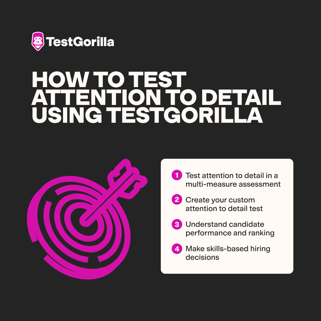 How to test attention to detail using TestGorilla graphic