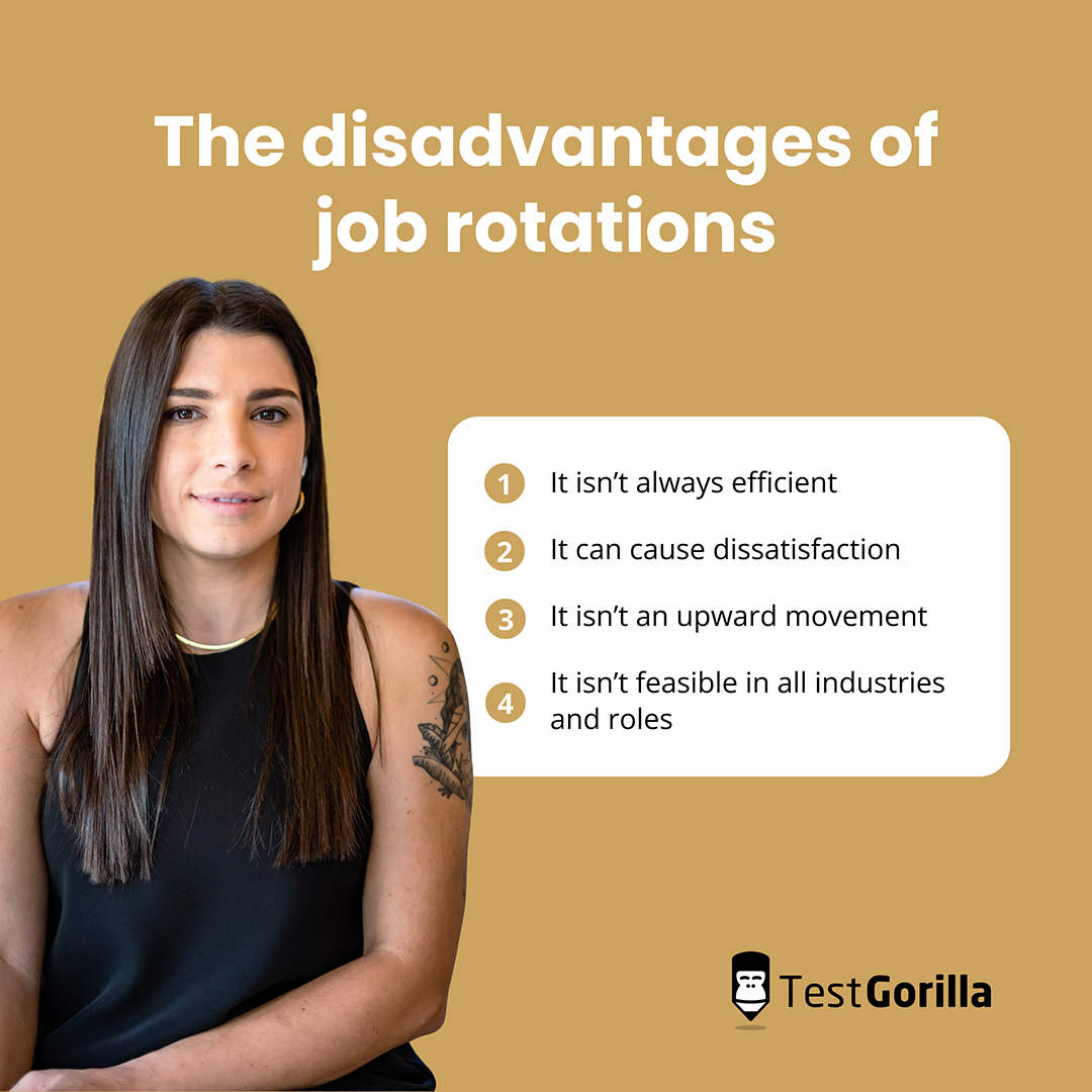 The disadvantages of job rotations graphic