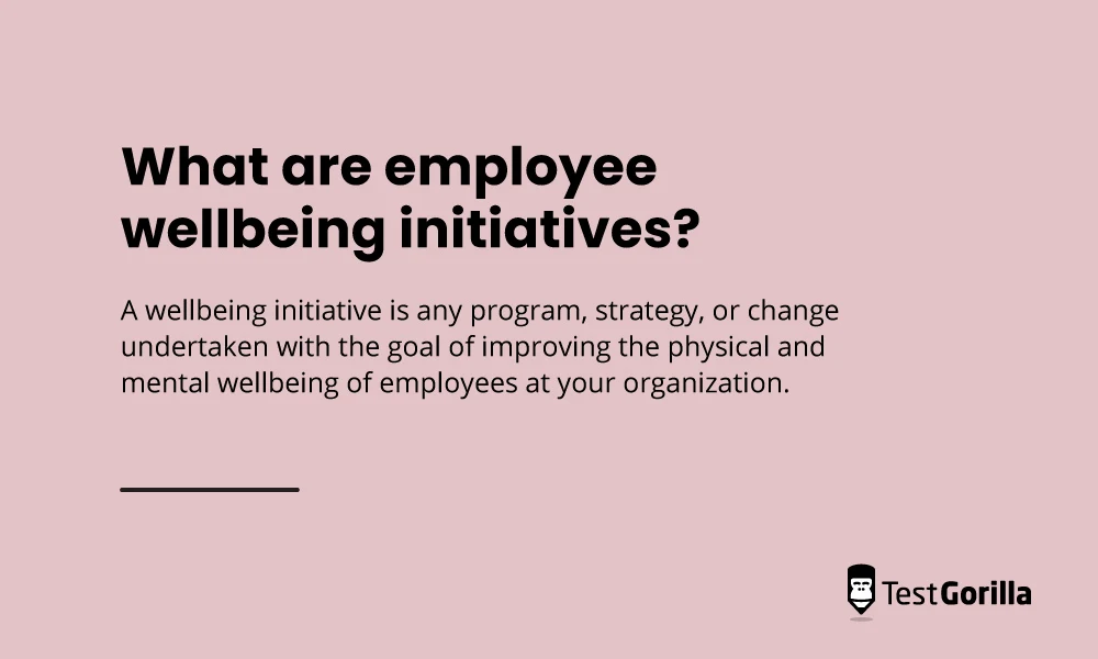 What are employee wellbeing initiatives definition graphic