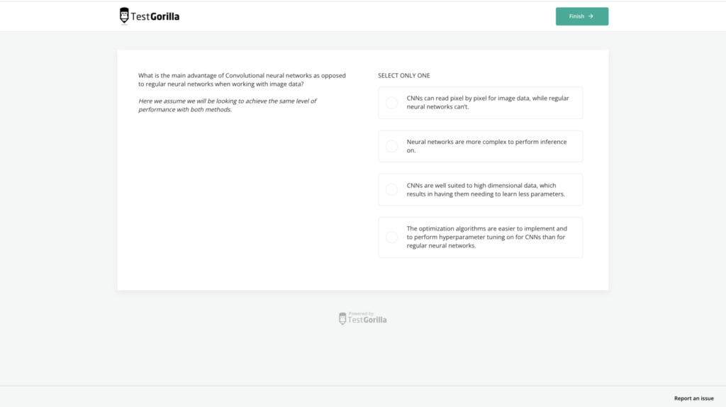 data science test sample question