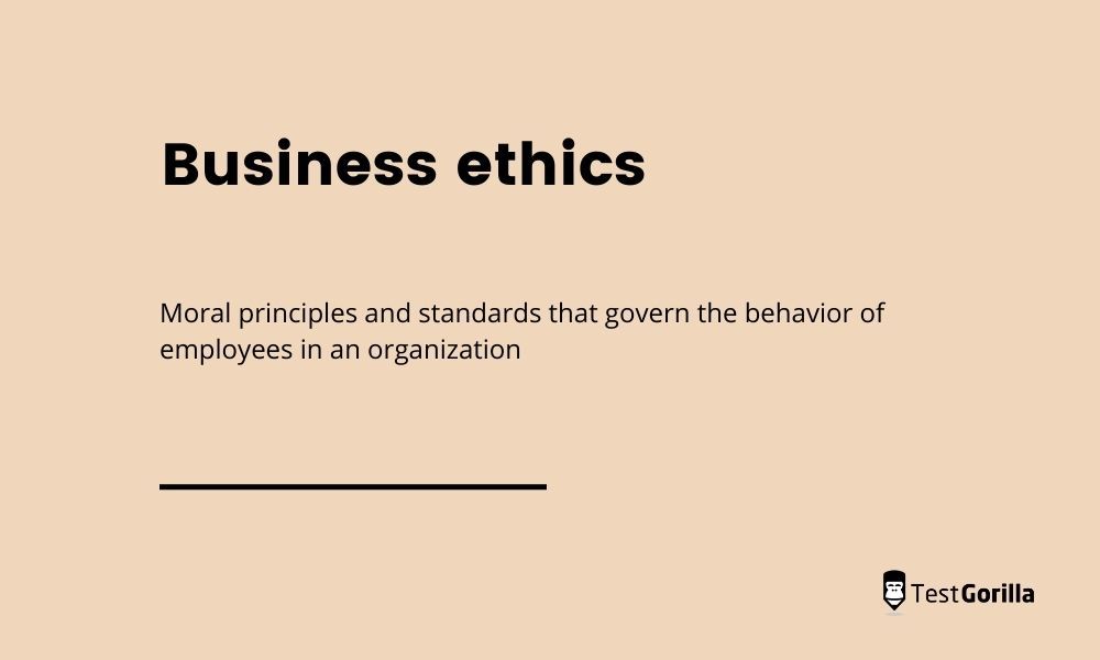Business ethics refer to moral principles and standards that govern the behavior of employees in an organization