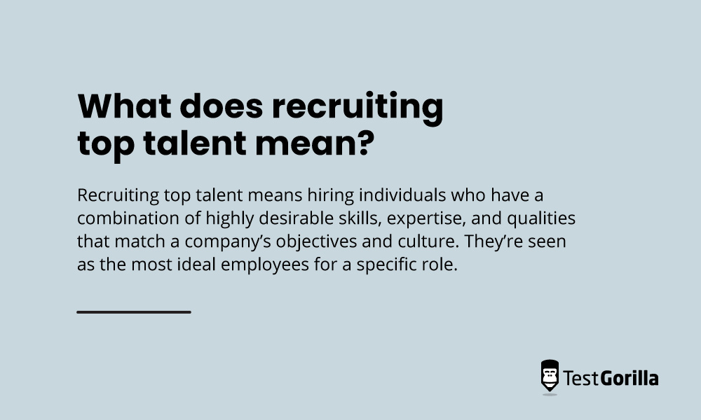 What does recruiting top talent mean definition graphic