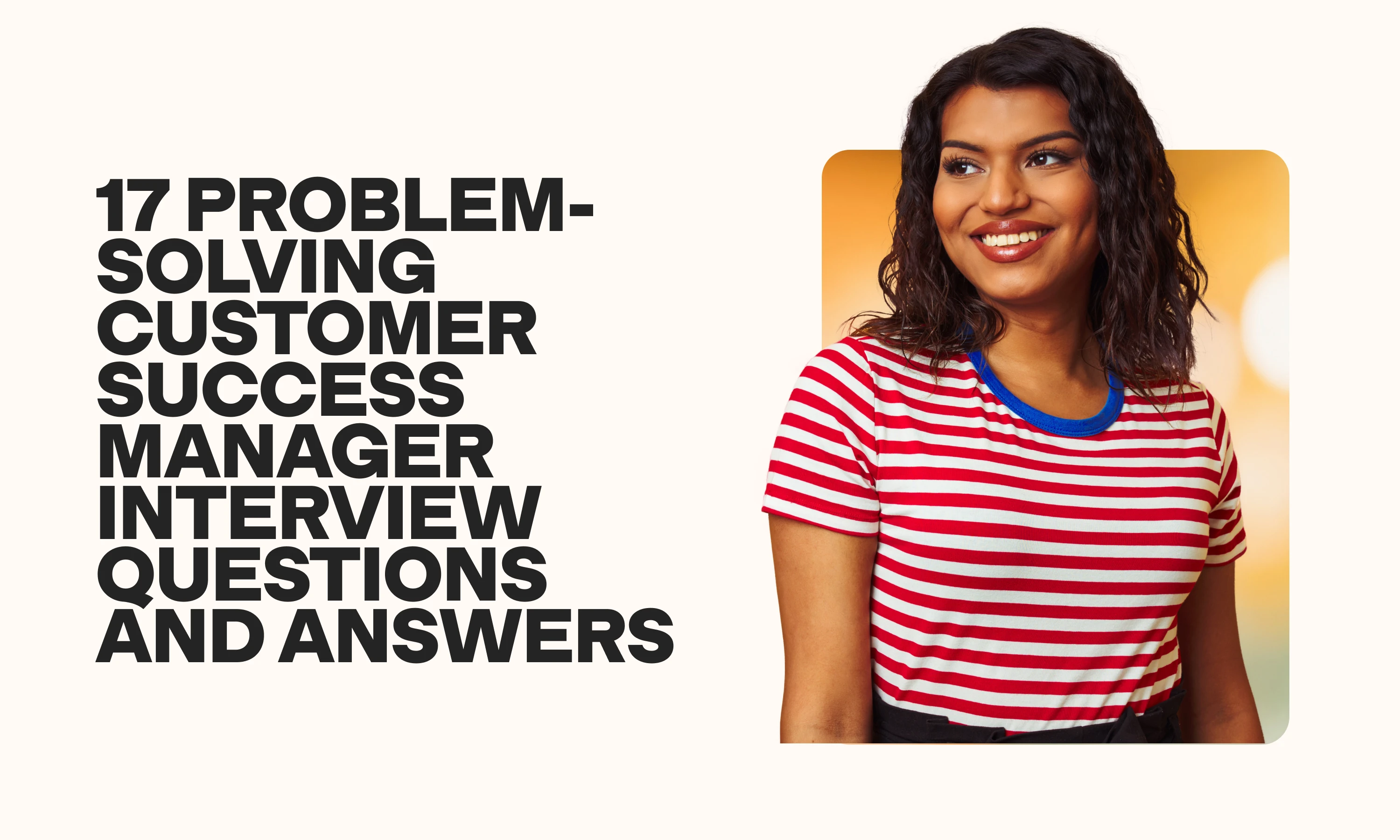 image showing problem solving customer success manager interview questions and answers