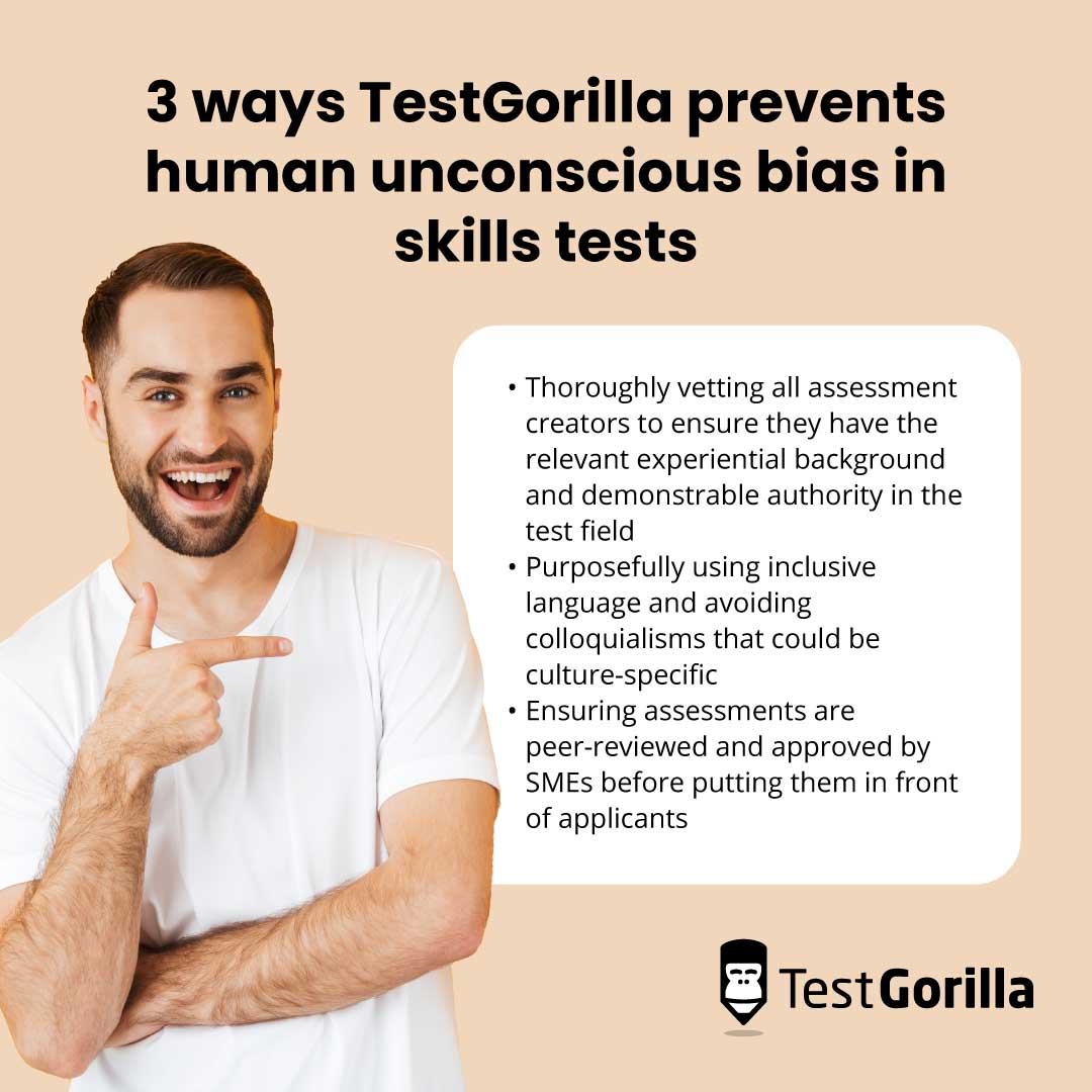 3 ways TestGorilla prevents human unconscious bias in skills test