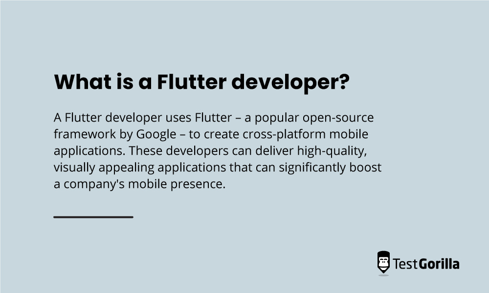 What is a flutter developer graphic definition