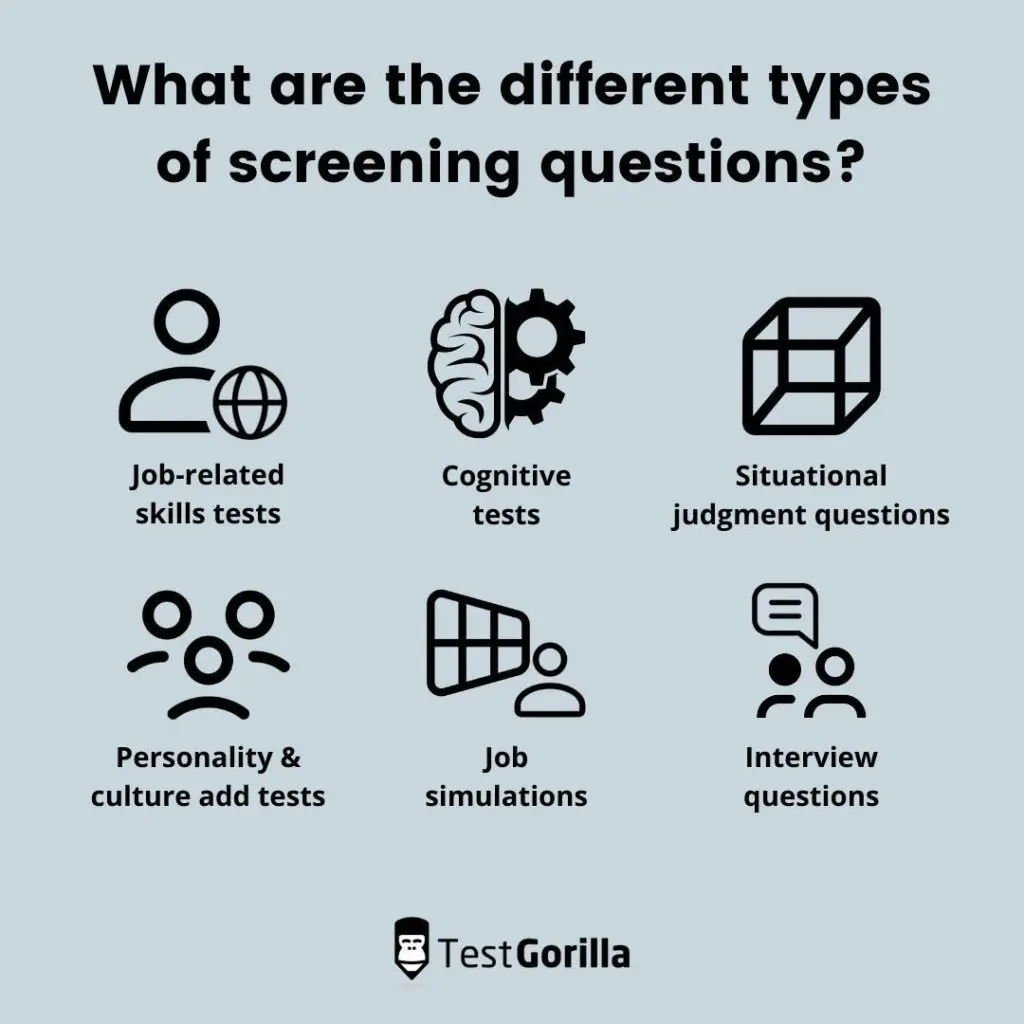 types of screening questions