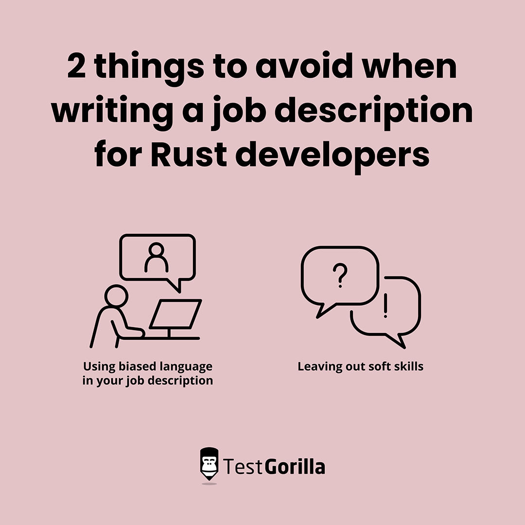 2 things to avoid when writing a job description for rust developers graphic