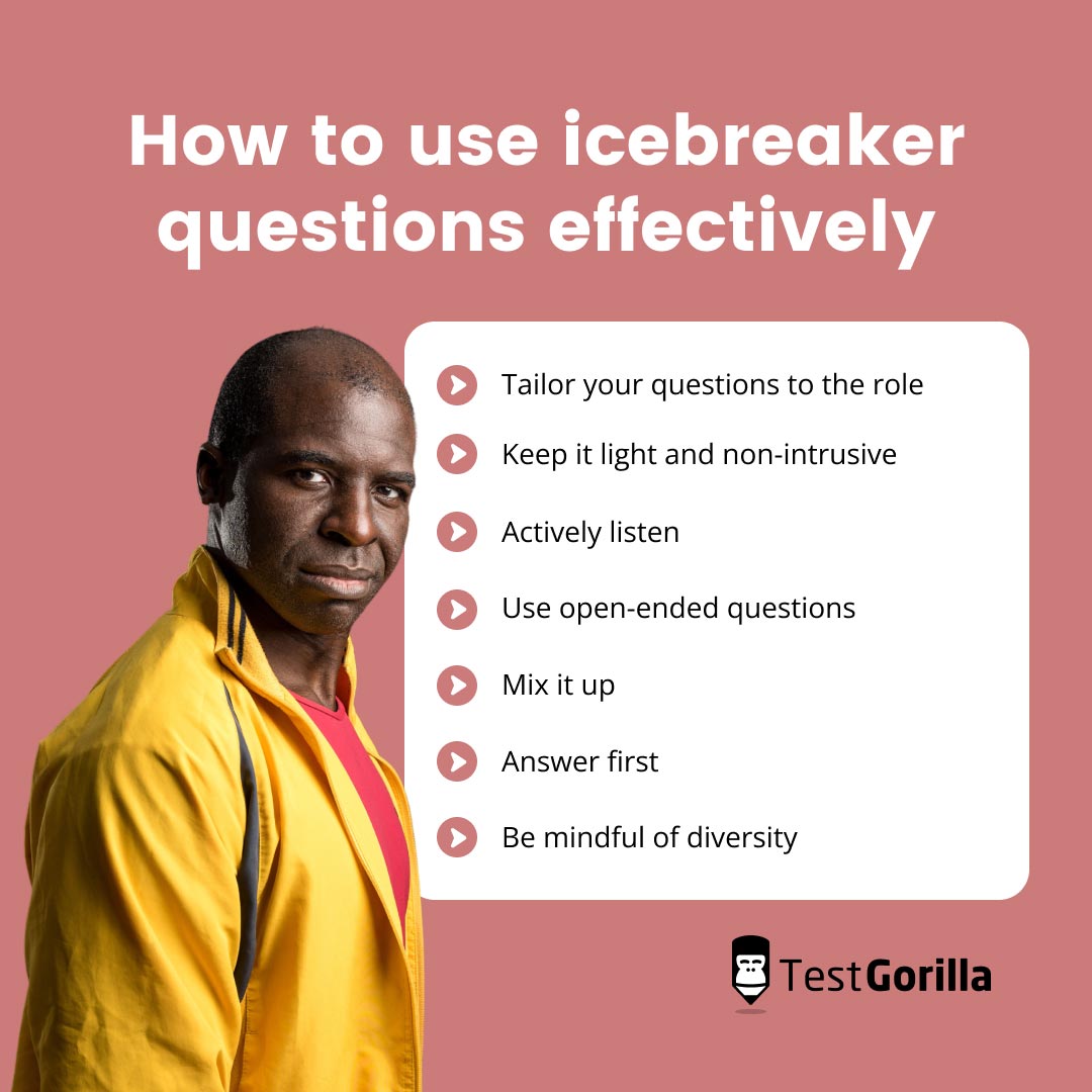How to use icebreaker questions effectively graphic