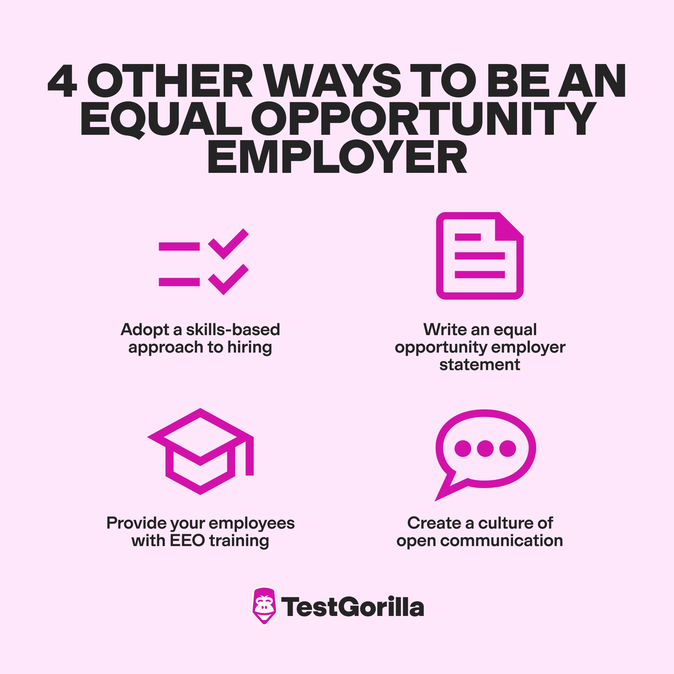 4 other ways to be an equal opportunity employer graphic