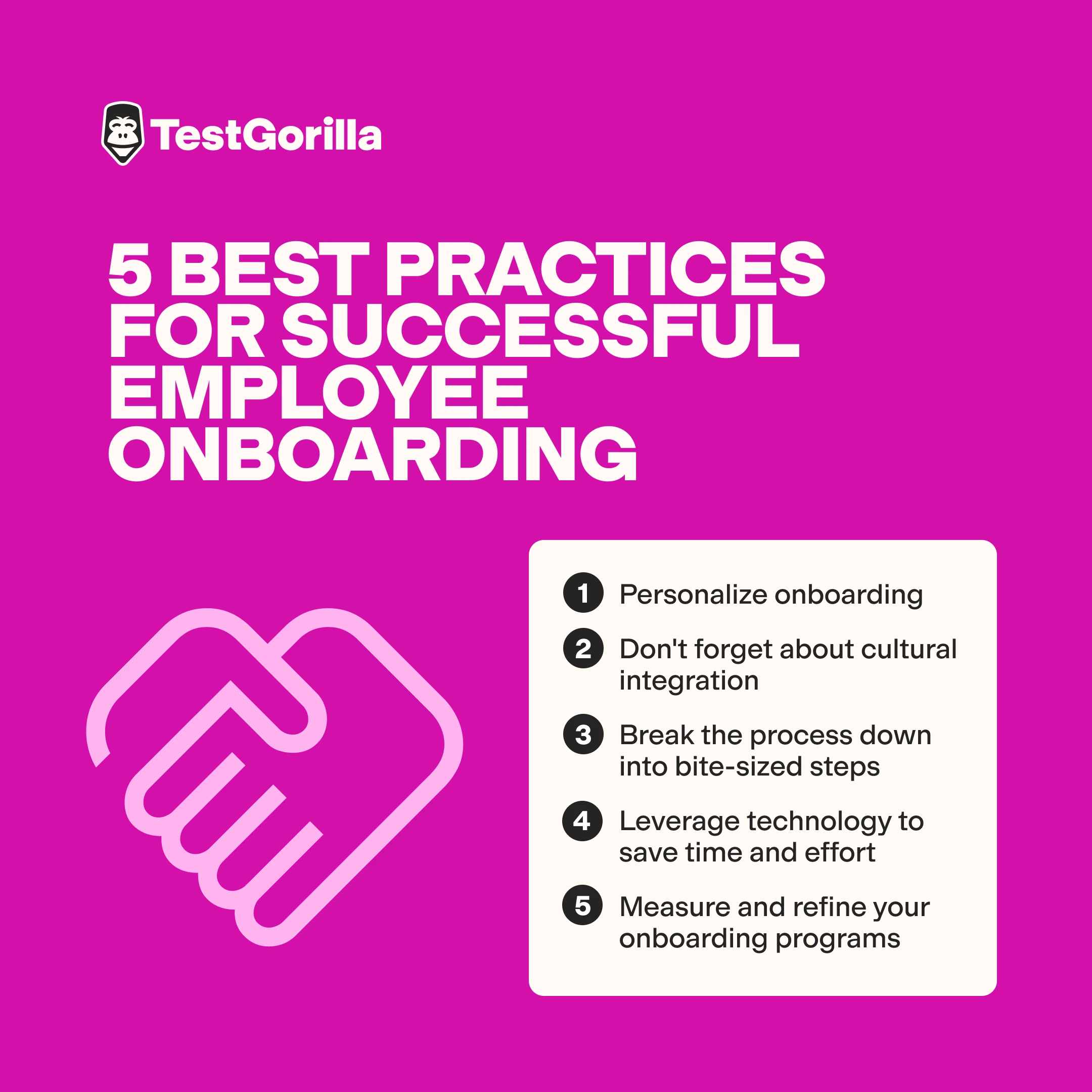 5 best practices for successful employee onboarding graphic