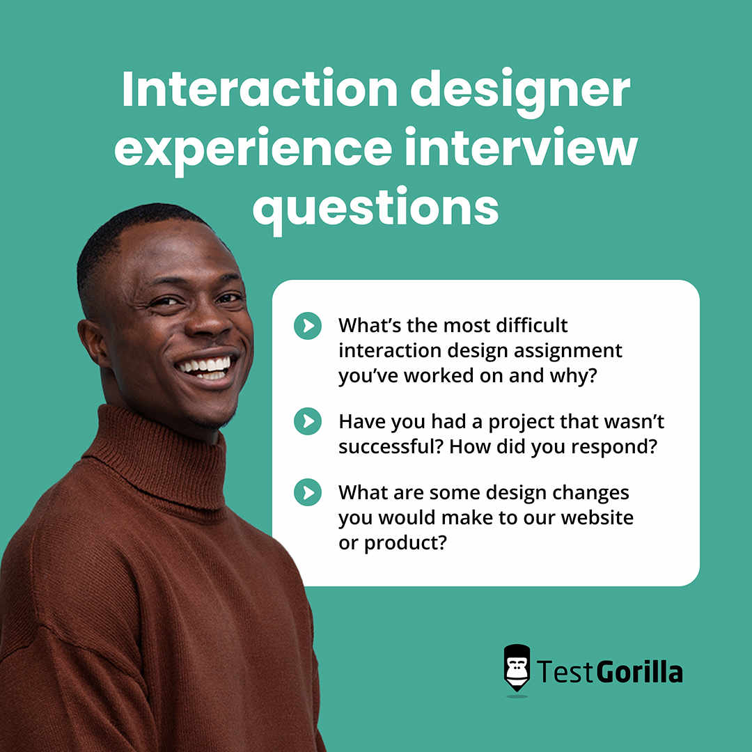 Interaction designer experience interview questions graphic