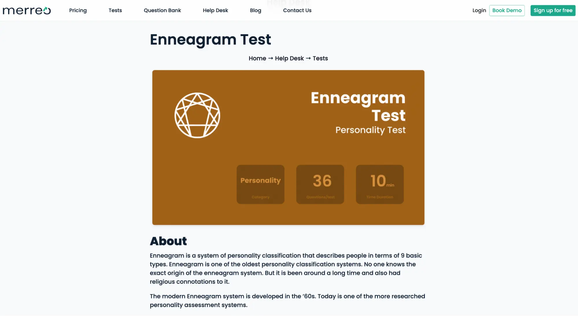 The Merreo Enneagram page
