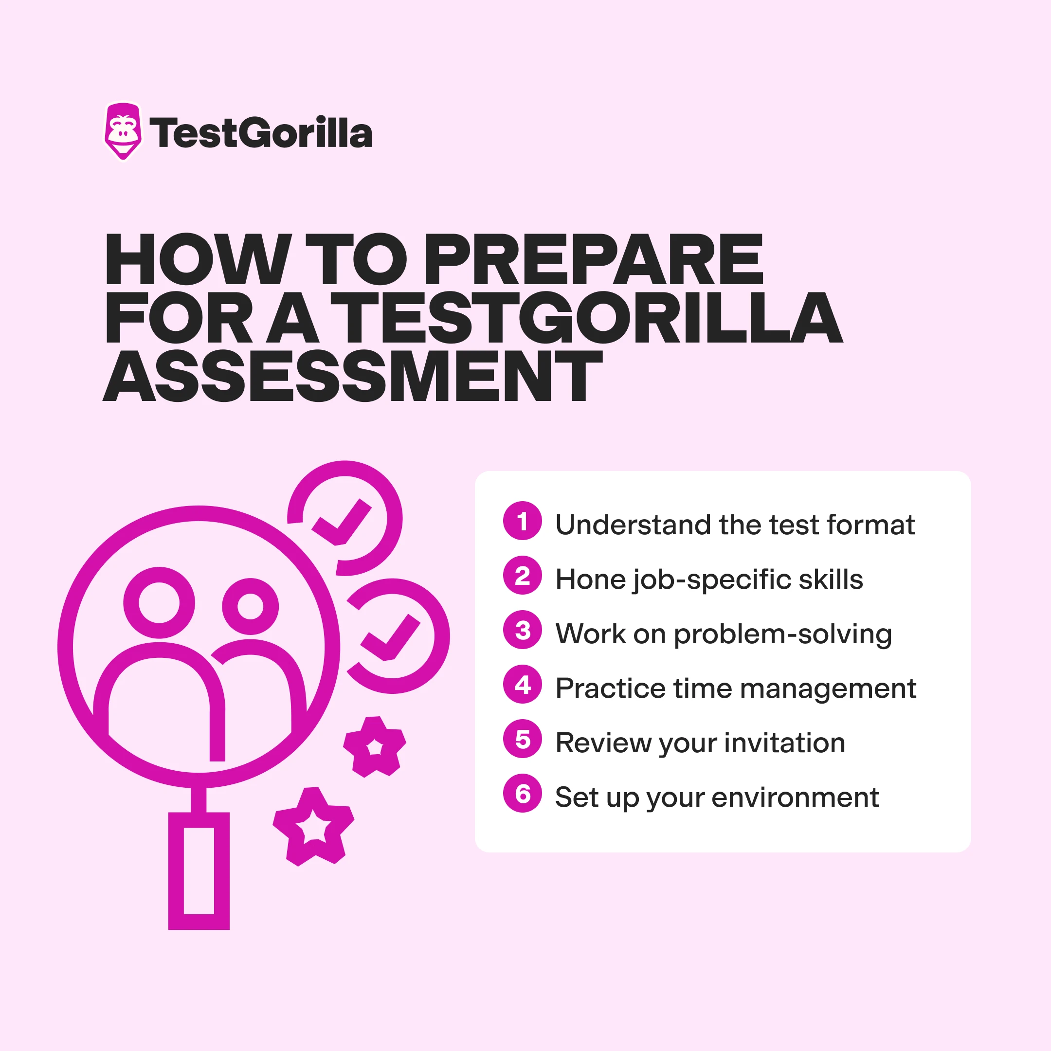 How to prepare for a TestGorilla assessment graphic