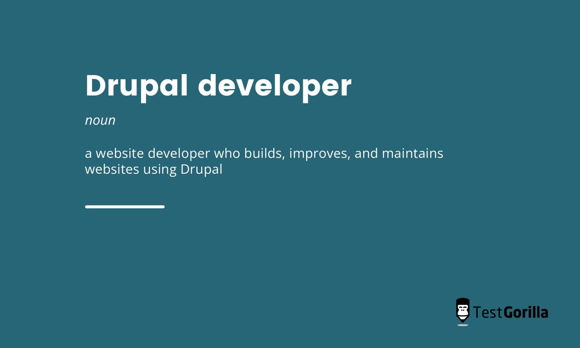 dictionary definition of a drupal developer