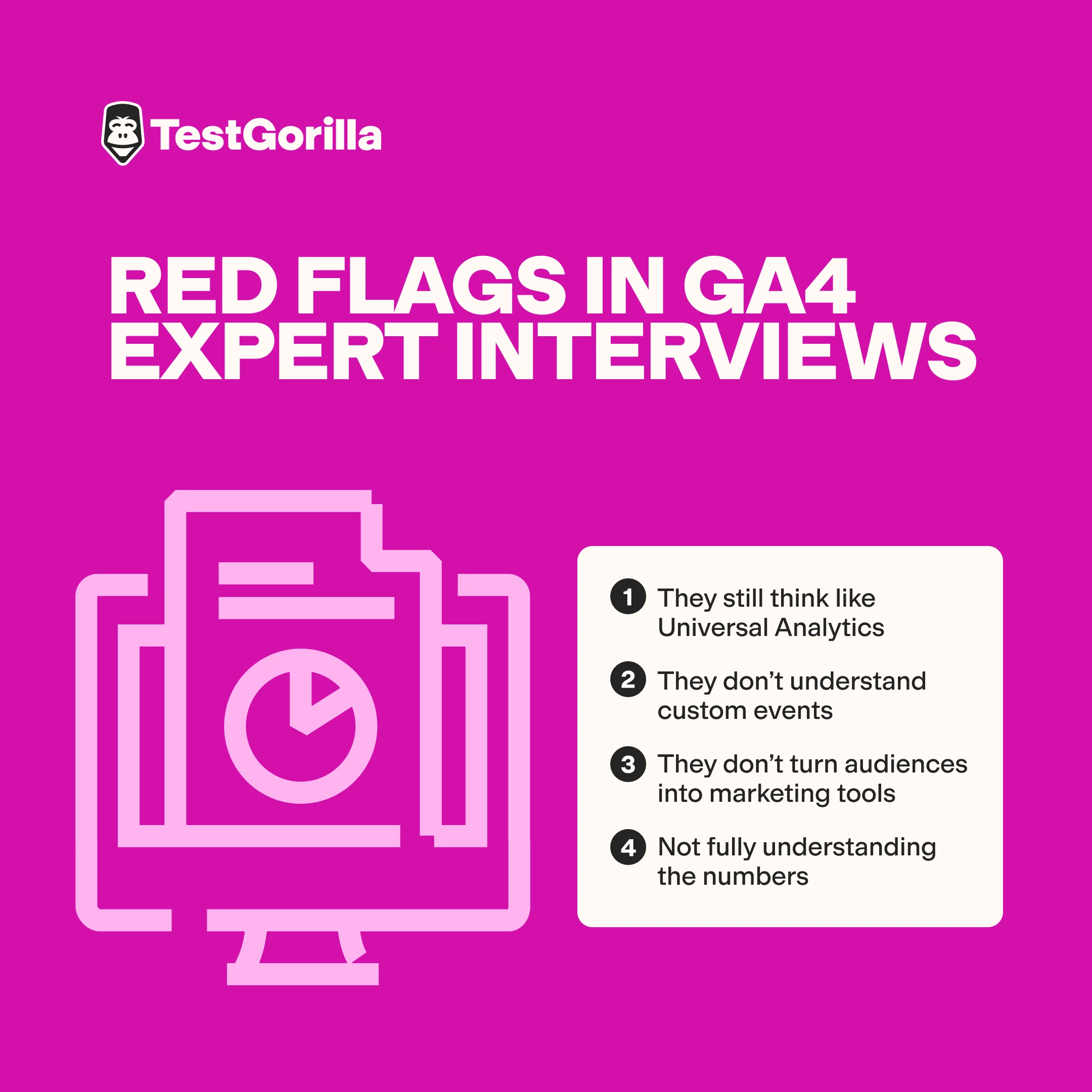 Red flags in GA4 expert interviews graphic
