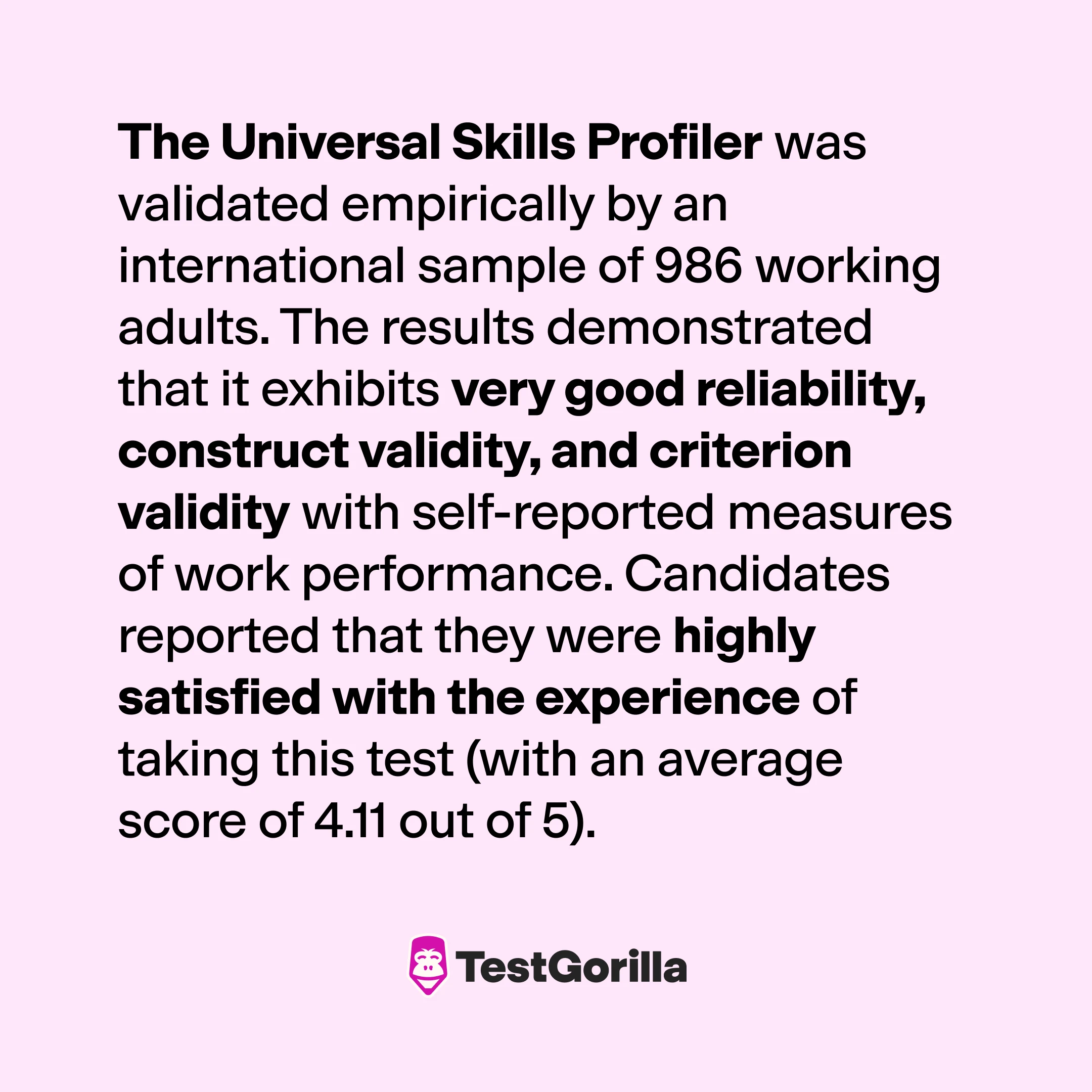 Graphic showing the scientific metrics behind the universal skills profiler