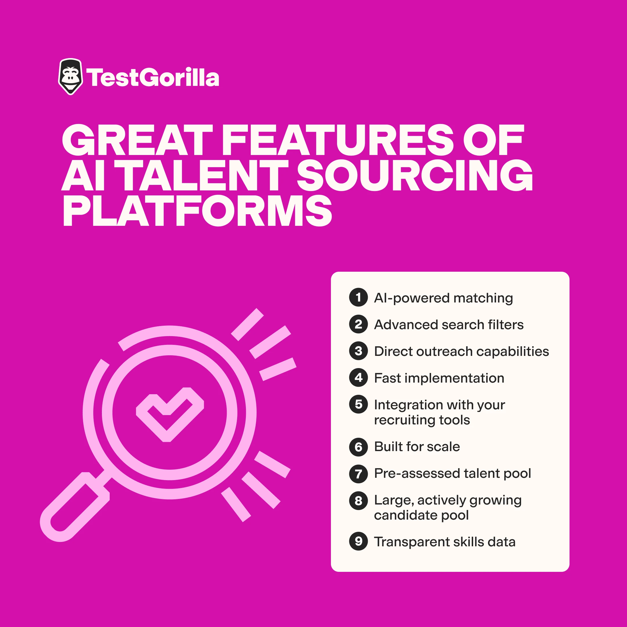 features of ai talent sourcing platforms graphic