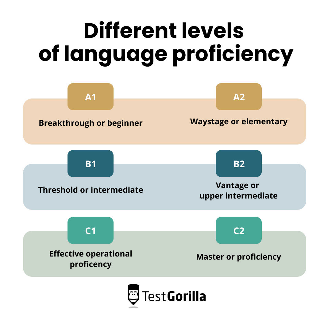 Different levels of language proficiency