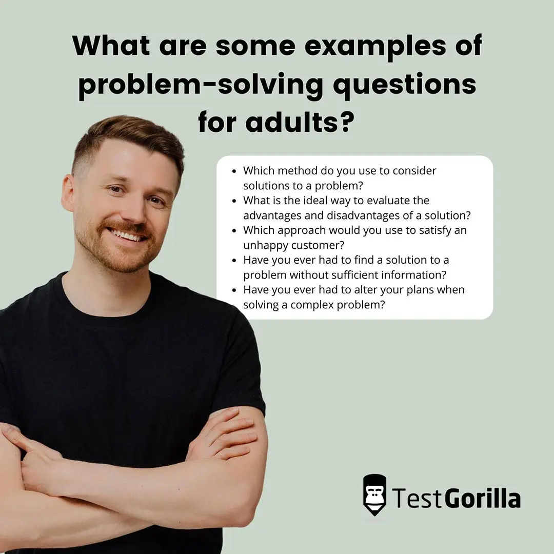 Some examples of problem-solving questions for adults