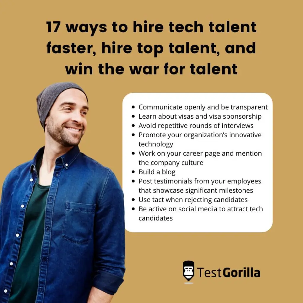 17 ways to hire tech talent faster and win the war for talent
