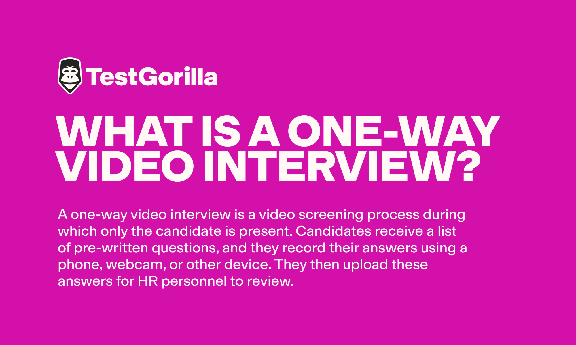 what is a one-way video interview graphic