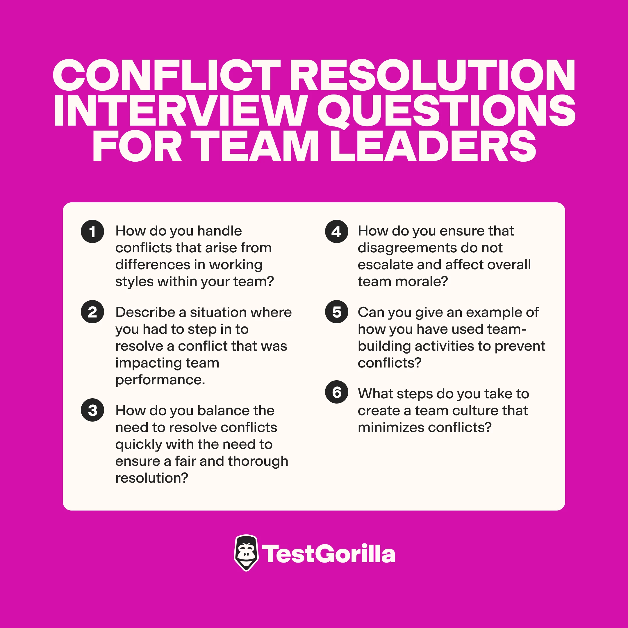 6 conflict resolution interview questions for team leaders
