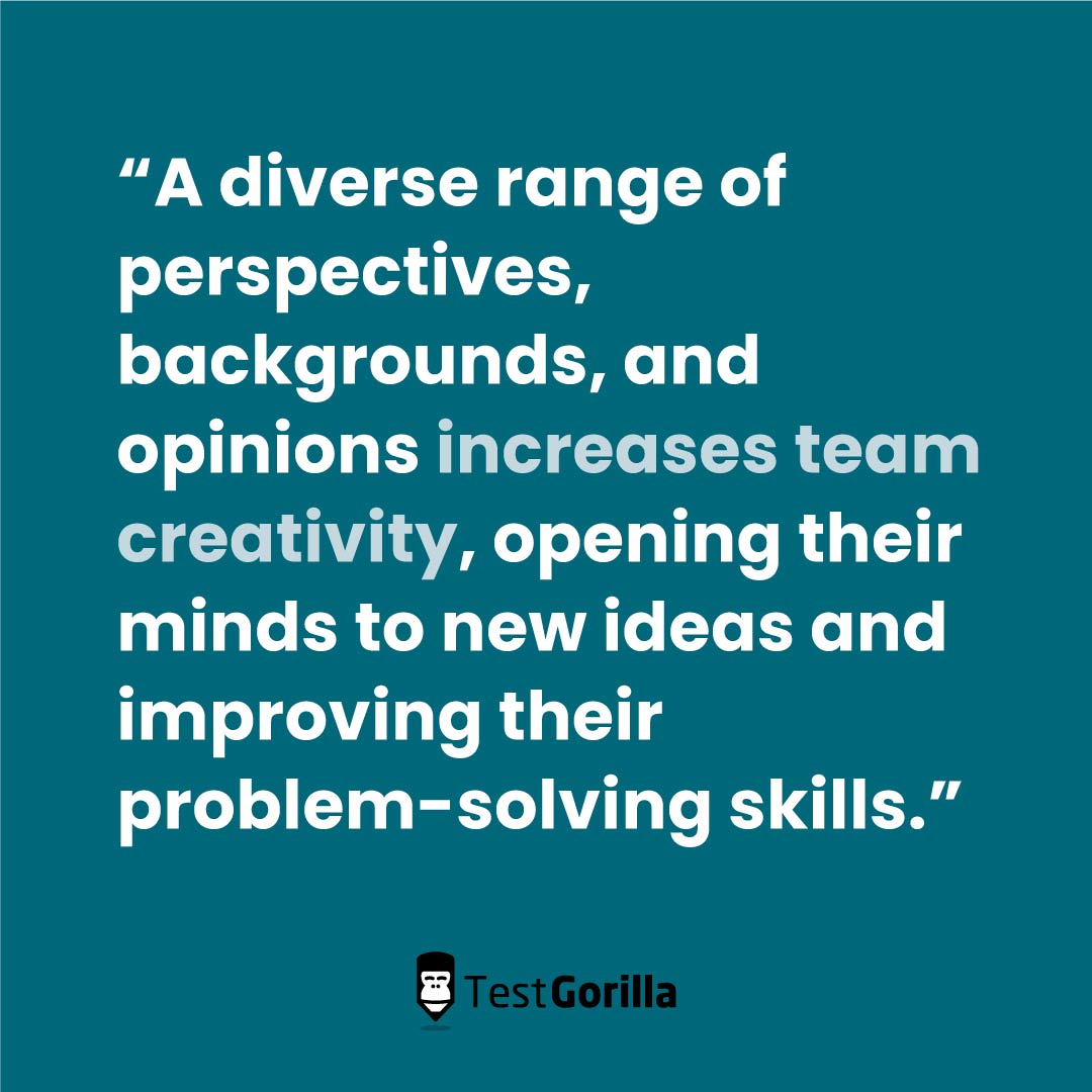 A diverse range of perspectives increases team creativity