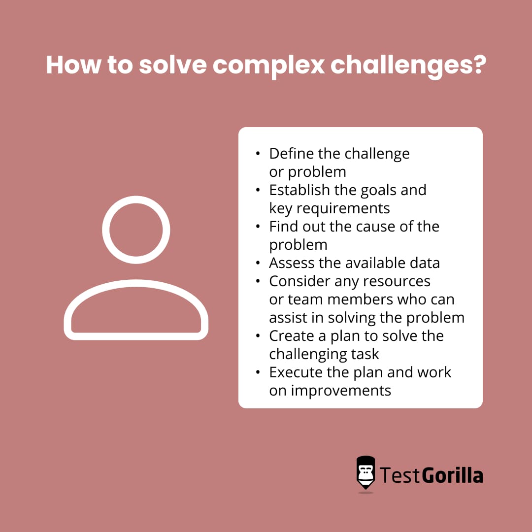 graphic list of how to solve complex challenges