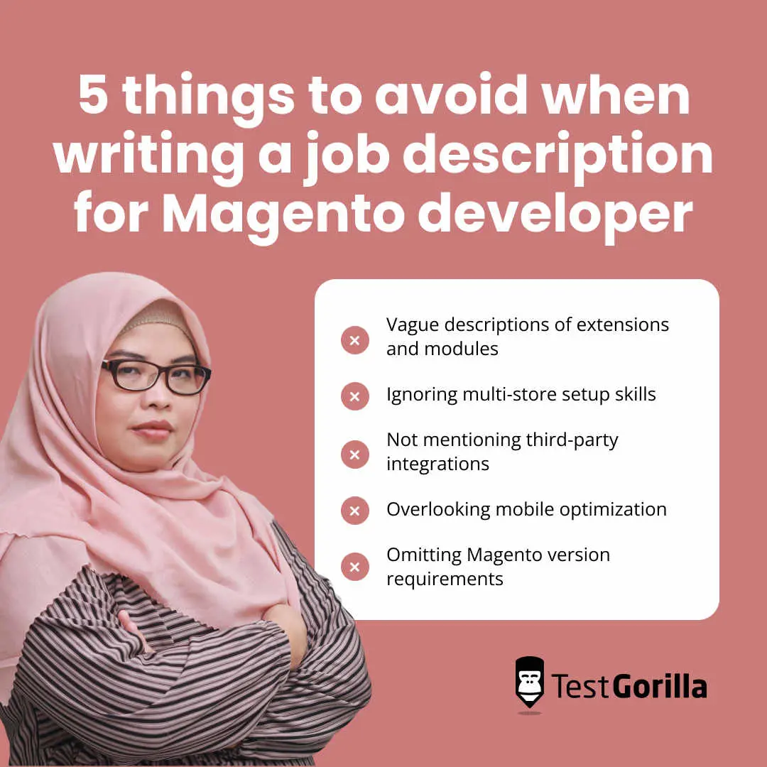5 things to avoid when writing a job description for magento developer graphic