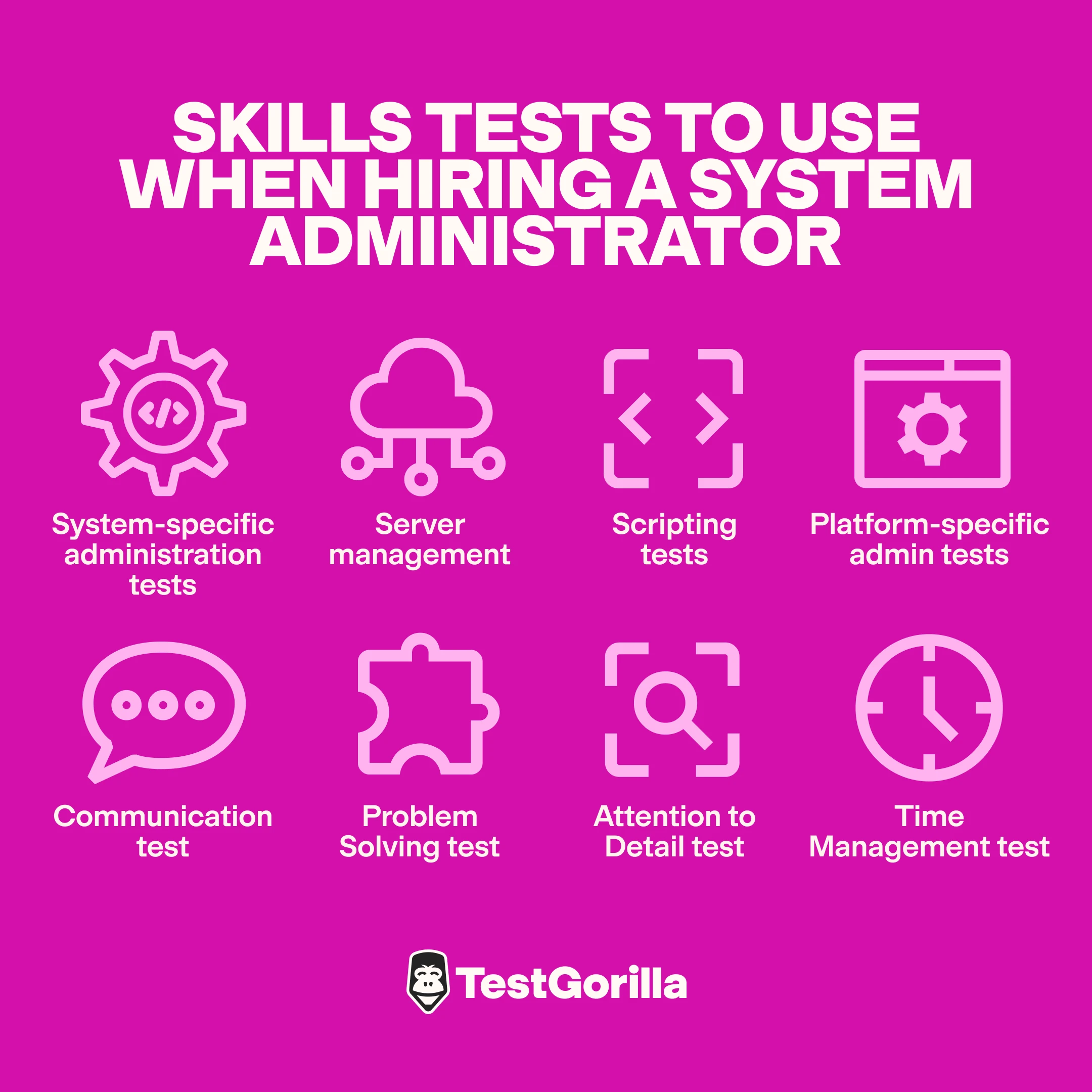 Skills tests to use when hiring a system administrator