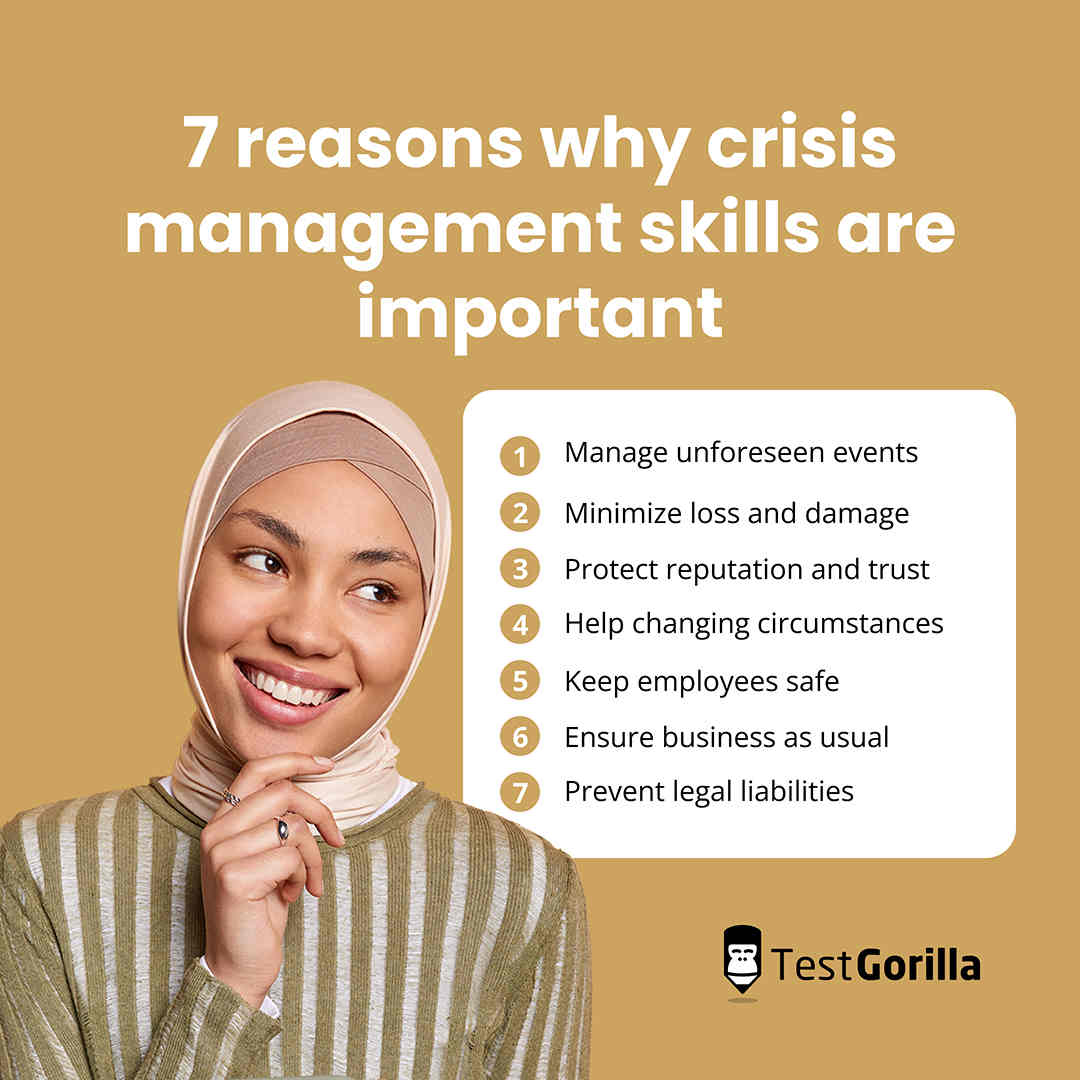 7 short reasons why crisis management skills are important graphic