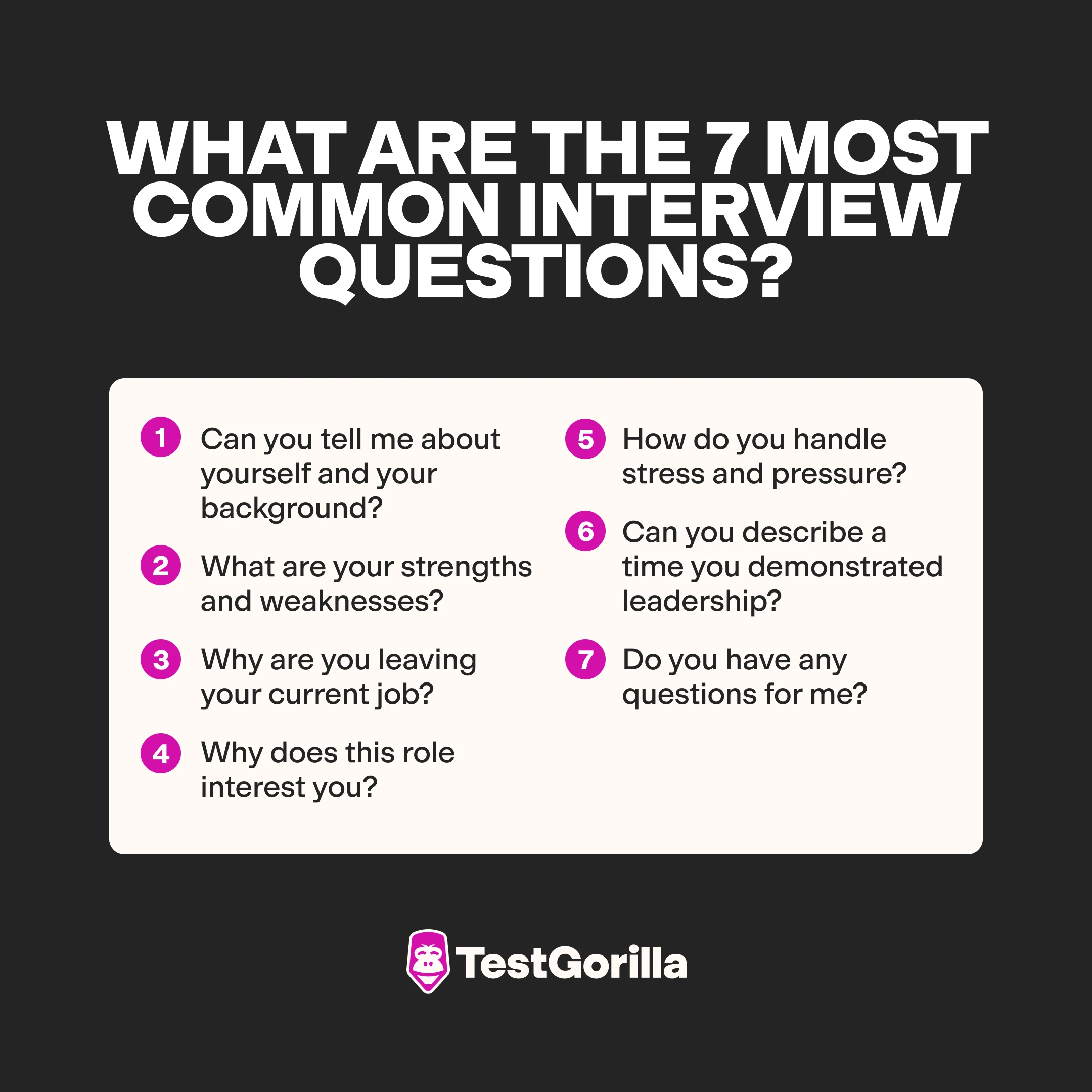 What-are-the-7-most-common-interview-questions