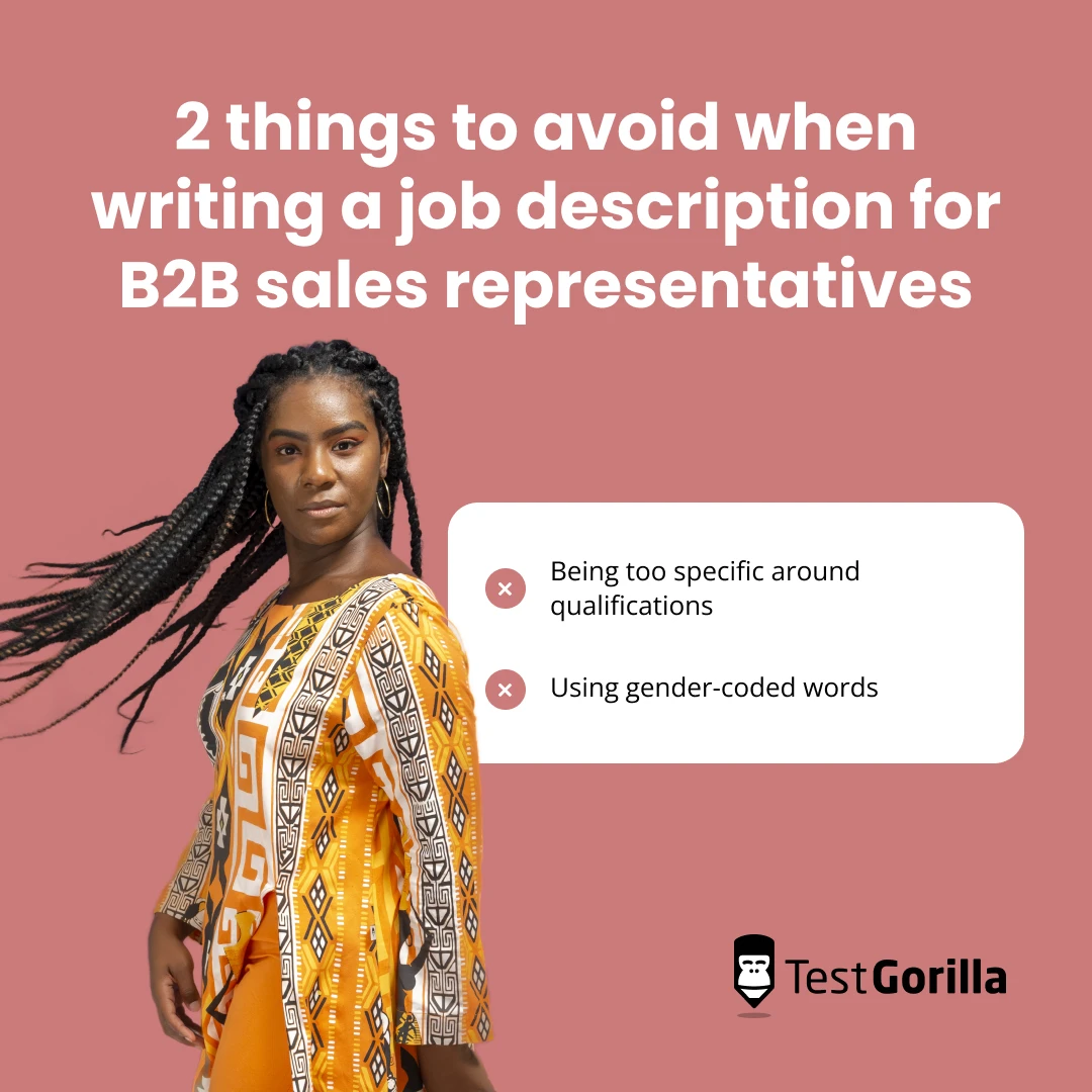 2 things to avoid when writing a job description for b2b sales representatives graphic