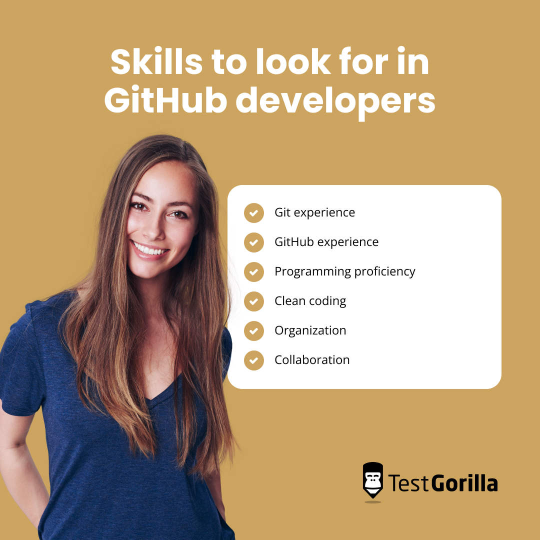 skills to look for in github developers graphic