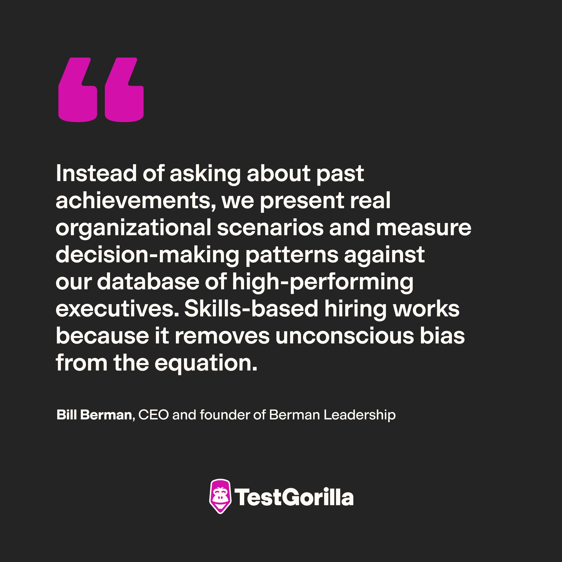Quote Bill Berman Present real scenarios