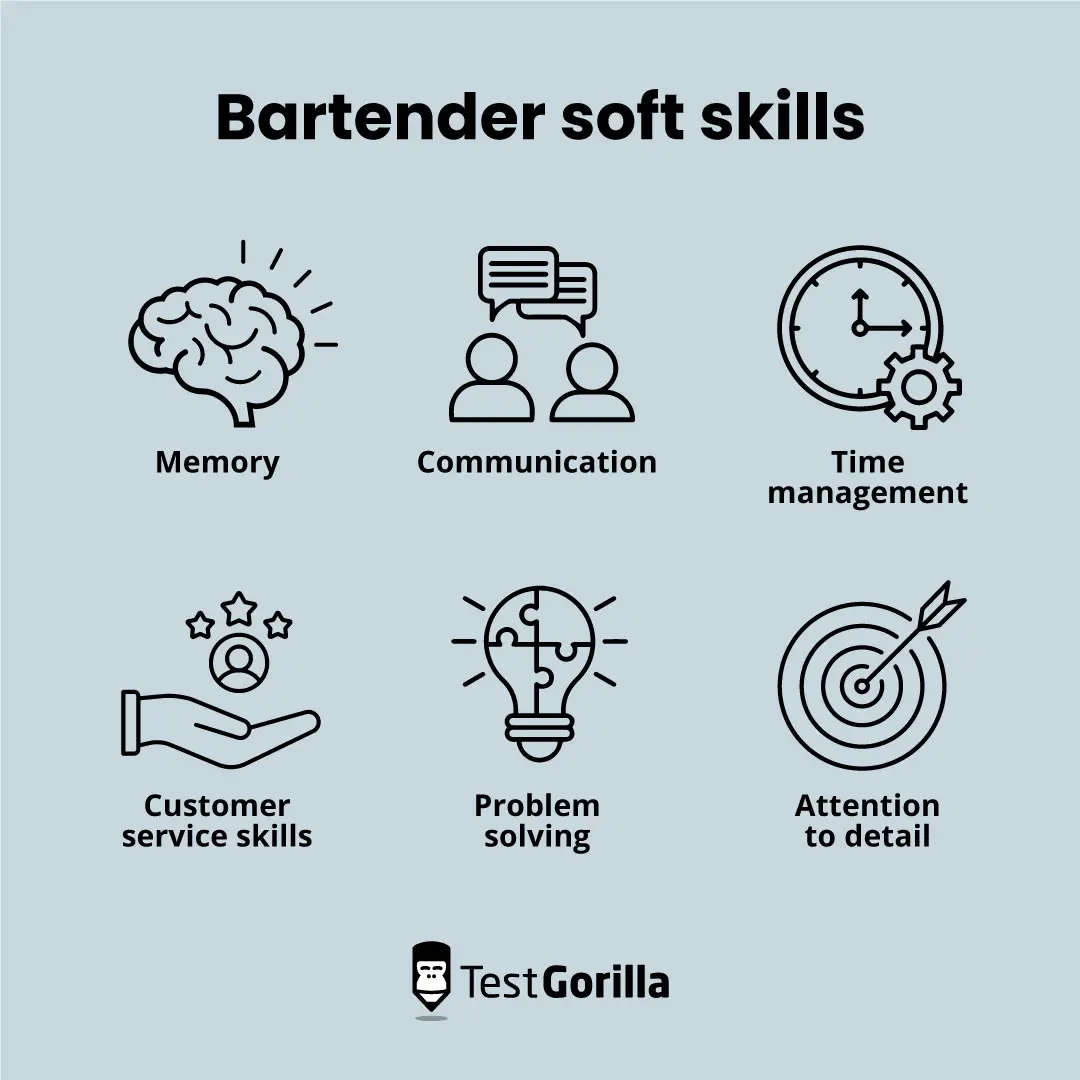 Bartender soft skills graphic