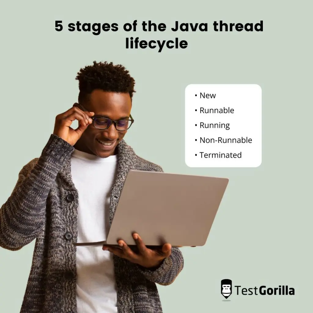 Five stages of the java thread lifecycle graphic