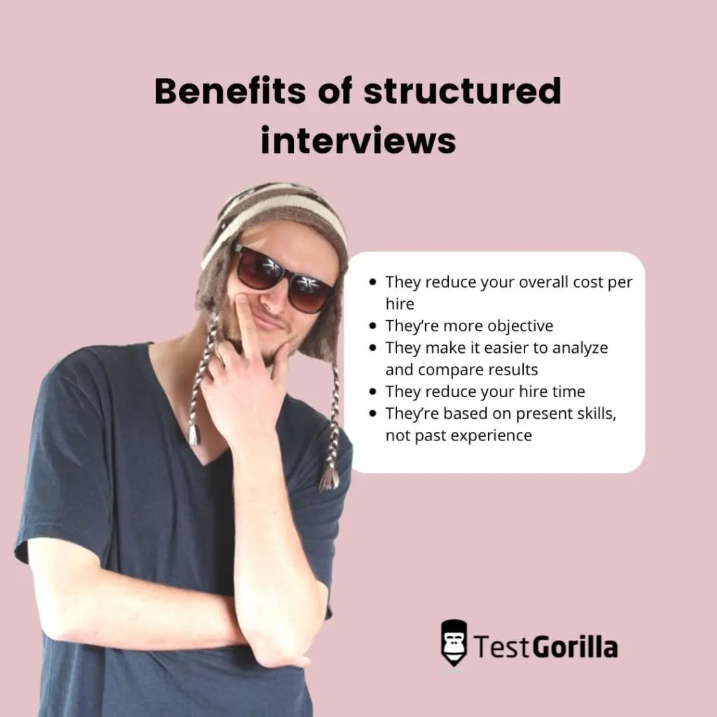 image showing benefits of structured interviews