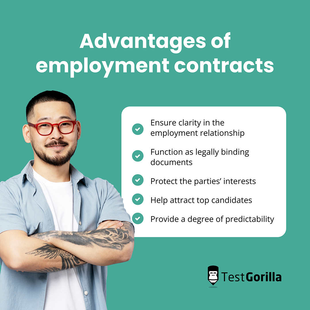 Advantages of employment contracts graphic