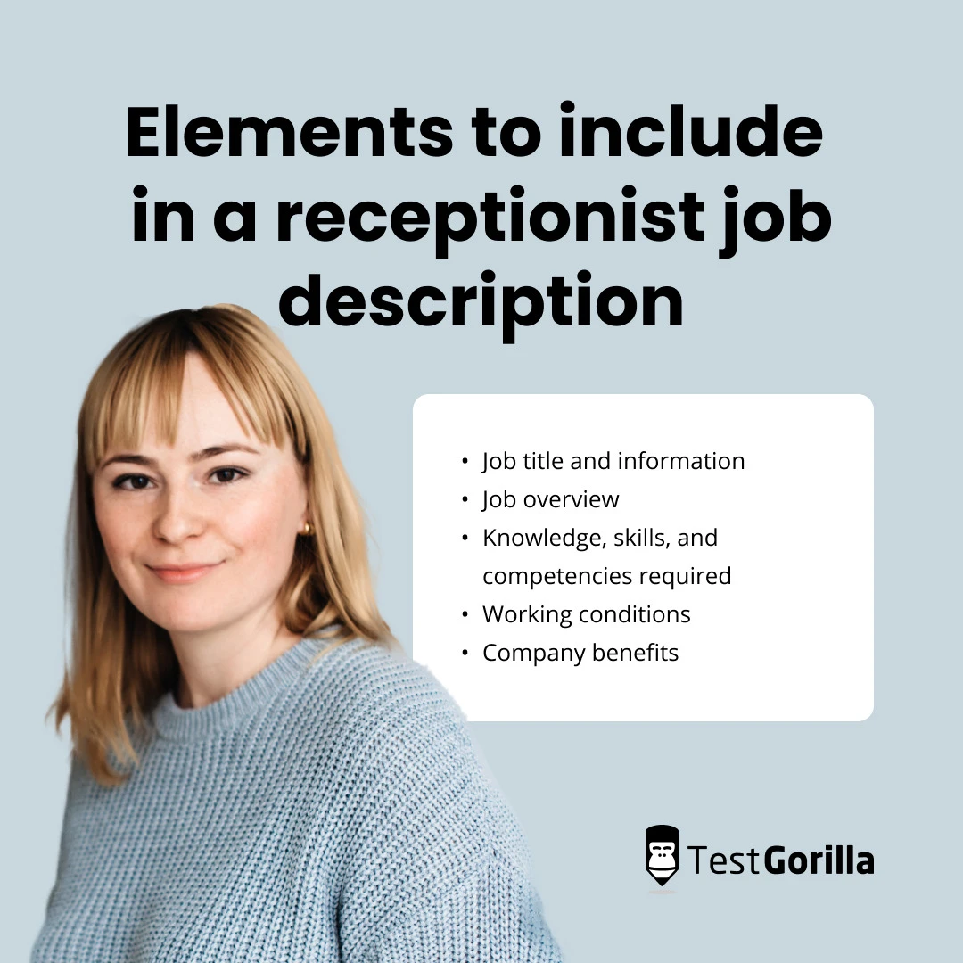Receptionist job description elements