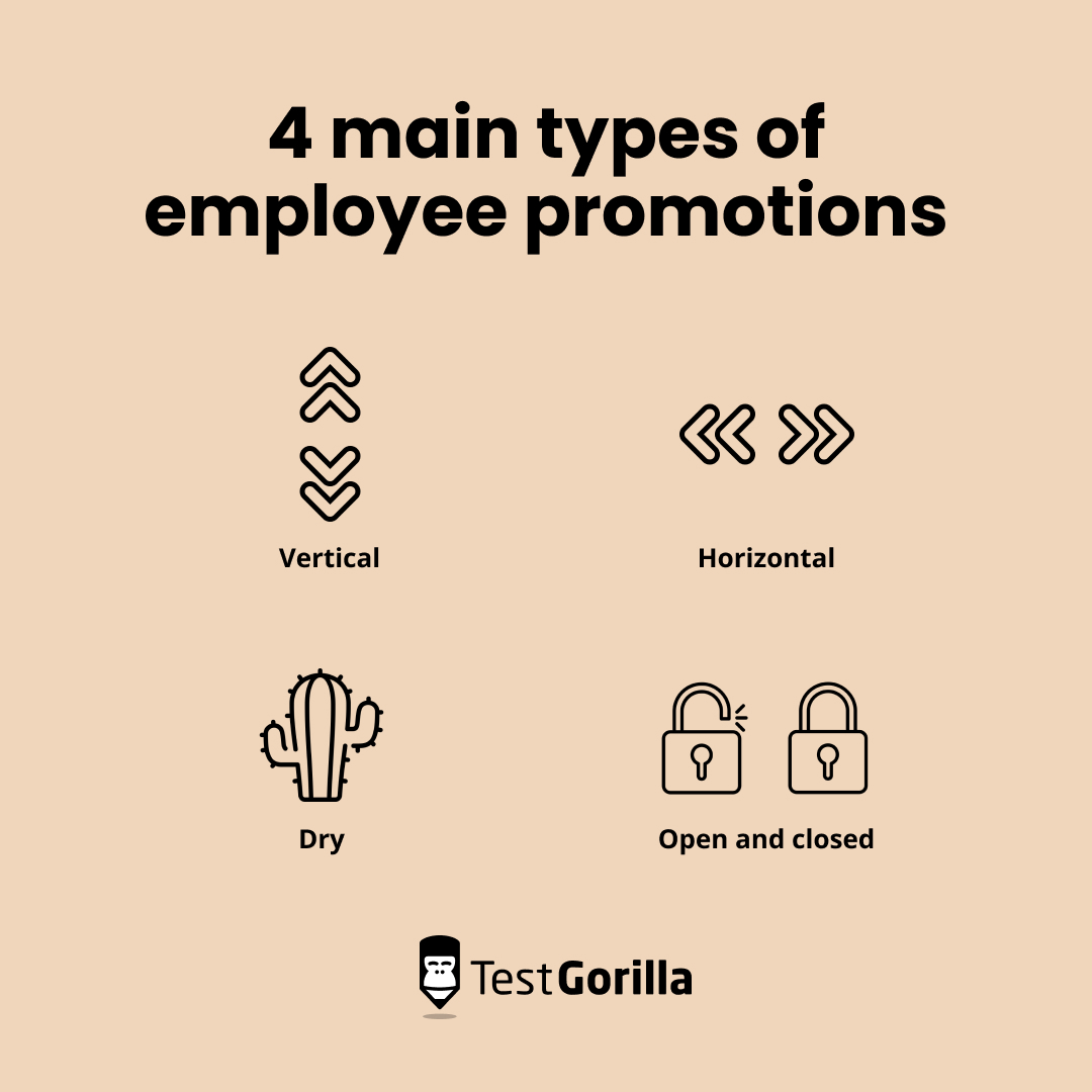 4 main types of employee promotion graphic
