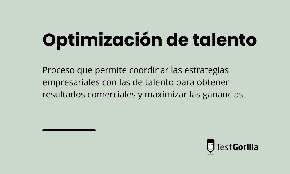 Imagen con definición de la optimización de talento