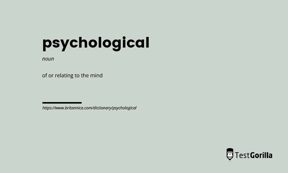 Dictionary psychological meaning