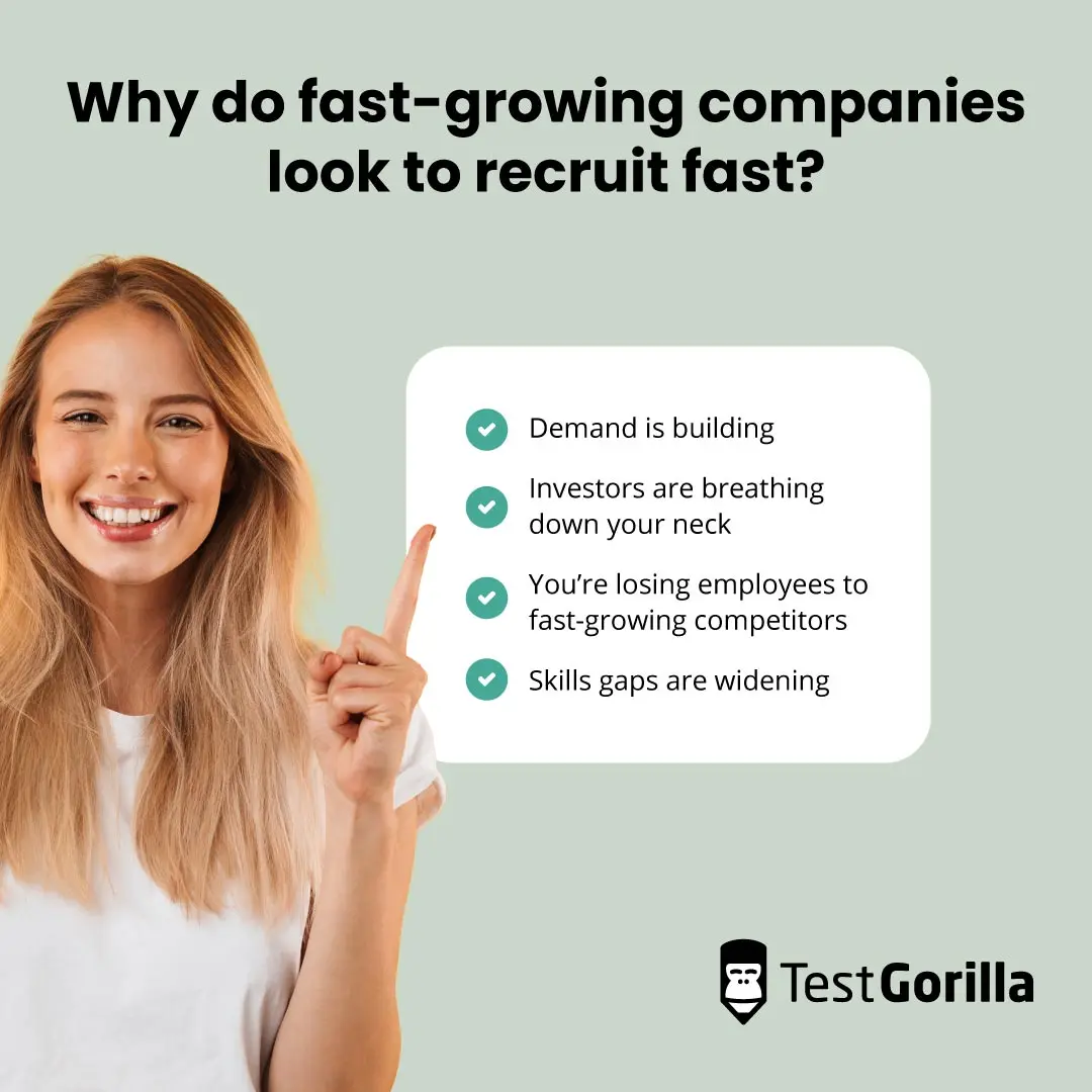 Why do fast-growing companies look to recruit fast?