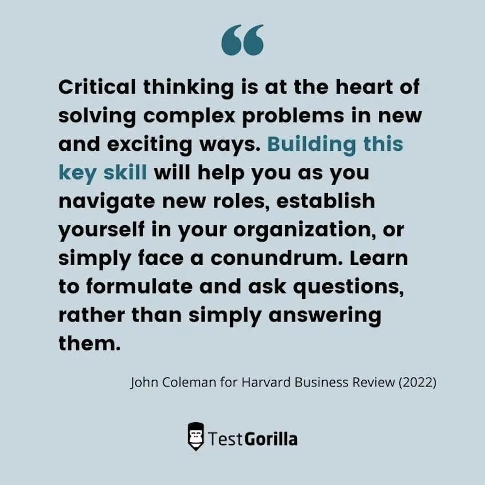 critical thinking is at the heart of problem solving