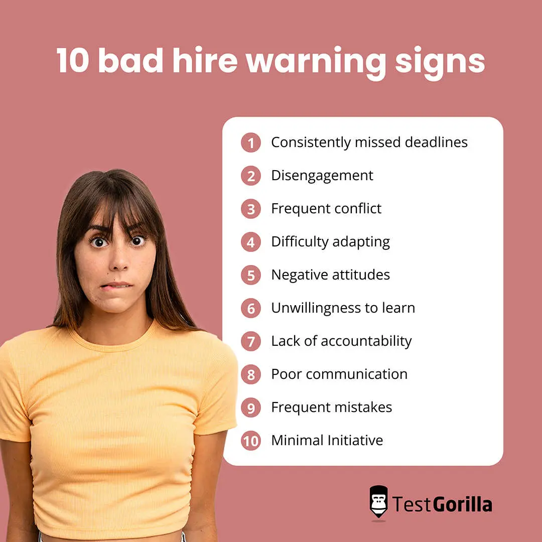 10 bad hire warning signs graphic